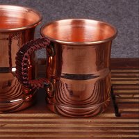 Kufel do piwa z czystej miedzi 400 ml z grawerowanym uchwytem, kubek na wodę, herbatę, mleko, naczynie do drinków moskiewskich, zastawa stołowa, kubki do domu, kuchni, baru.