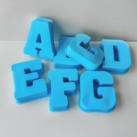 Large Alphabet Silicone Mold English Letter Mold DIY Letter Resin Gypsum Molds Candle Soap Mould Birthday Party Craft Home Decor