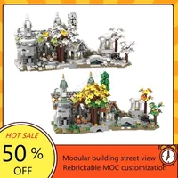 1188PCS Mini Rivendell and Winter Version Modular MOC Creative street view Model Custom Puzzles DIY Assembly Model Toys Gifts