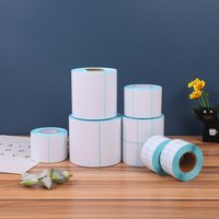 50mm Width small thermal adhesive label sticker Blank White Thermal Sticker for Barcode sticker Label Price label in Roll
