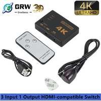 4K*2K 3D HDMI-compatible Switch 3 Port HDMI-compatible Switcher 3 in 1 Out HDMI-compatible Switches for DVD HDTV Xbox PS3 PS4