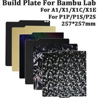 For Bambu lab P2S X1 P1S Carbon Build Plate A1 PEI Sheet Textured Double Sided PEO PET Bed For Bambulab P1S P1P X1C Build Plate