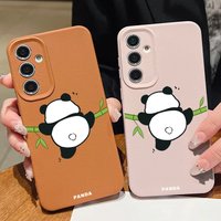 Cute Panda Case For Samsung Galaxy A17 A57 A37 A56 A16 A55 A15 A54 A36 5G S26 S23 S22 Ultra S25 S24 FE S25 Edge Soft Phone Cover