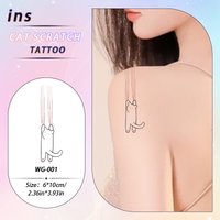 Cat Scratch Waterproof Temporary Tattoo Sticker, Realistic Semi-Permanent Fake Tattoo