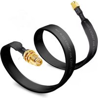 50cm Antenna Window Drop Cable with SMA N or UHF Connector Flat Coaxial Cable RP SMA Male To RP SMA Female Connector Cables