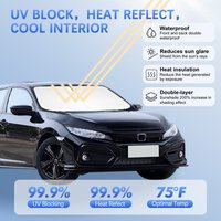 Car Windshield Sun Shade For Honda Civic 8th 9th 10th 11th Sunshade Sun Visor Protector Blocks UV Rays Summer Car Accessories