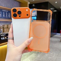 Luxurious 2 In1 Four Corner TPU Case For iPhone 17 16 15 Plus 14 13 12 11 Cases Pro Max For Magsafe Wireless Charging Cover