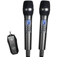 Echo Adjusted 100 Channel UHF Wireless Microphone Treble Bass Metal 3.5mm Connector AUX Speaker Professional Karaoke Microphone
