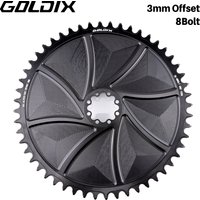 GOLDIX 8-Bolt Bicycle Chainring Wide and Narrow Teeth AERO Chainring CNC Hollow Cutting Machining for SRAM 8Bolt Crankset