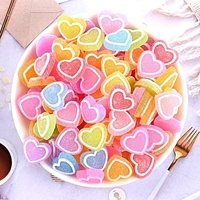 10pcs Resin accessories, frosted heart candy, handmade DIY small jewelry, cream glue accessories, DIY jewelry accessories