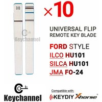 10X Flip Remote Key Blade Ford Type HU101 FO-24 For KD Remote Folding Flip Car Key Blade For Ford Fusion Focus Land Rover Jaguar