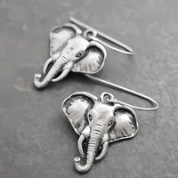 1 Pair of Bohemian Chic Elephant Pendant Earrings Declaration for Women