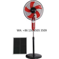 16 Inch Rechargeable Lithium Battery USB Charging Solar Powered Standing Fan with Solar Panel