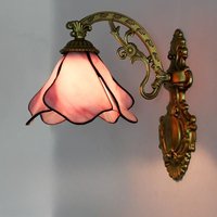 Applique murale européenne rétro en verre coloré, lampe de chevet pour chambre à coucher, hôtel, salon, couloir, escalier, éclairage d'ambiance décoratif