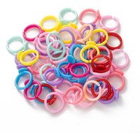 100pcs Clear Plastic Adjustable Rings Base for Small Baby Child Kids 9mm Blank Finger Craft Jewelry Making Supplies Accessories