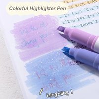 4 Colors Star Glitter Highlighters Shiny Scrapbook Doodle Pen Notebook Highlight Markers Pencil For School Stationery Supplies