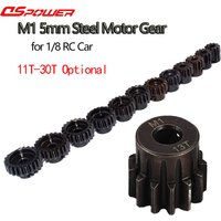 M1 5mm 11t 12t 13t 14t 15t 16t 17t 18t 19t 20t 21t 22t 23t 24t 25t 26t 27t 28t 29t 30t Pinion Motor Gear for 1/8 RC Car