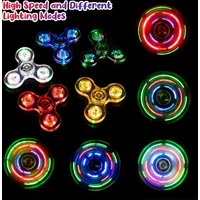 Glow in Dark LED Light Fidget Spinner Finger Toy Hand Spinner Stress Reduction and Anxiety Relief for Children