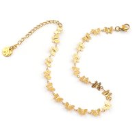 Y2K Dainty Butterfly Anklet Chain Stylish Gold Coler Full Butterfly Chain Adjustable Ankle Bracelet For Daily Wear Jewelry
