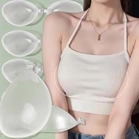 Strapless Transparent Bra Pads For Women Push Up Invisible Soft Ladies Bra Cover Swimming Weading Various Occasions Nipple Cover