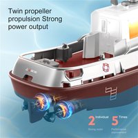 S820 1/32 2.4G Mini RC Boat LED Light Dual Motor Waterproof Remote Control Rescue 1008 Wireless Electric Vehicles Models Toys