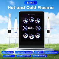 New 8 in 1 Hot And Cold Plasma Beauty Device Mole Removal Plasma Pen Acne Skin Treatment Face Lifting Cold Plasma Beauty Machine