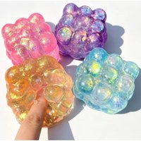 Squishy Shining Brightly Cube Maltose Squeeze Toy Stress Relief Squishy Slow Rise Squishy Sensory Colored Stress Ball Party Gift