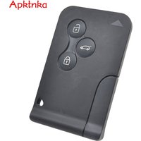 Apktnka Car Remote Card Key Shell Fob Case For Renault Megane Scenic 2 Clio 3 With Uncut Blade 3 Button