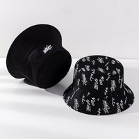 Sun-Protect Hat Fashion Print Bucket Hat Unisex Double sided foldable Fisherman Hat Leisure Basin Cap Outdoor Casual Cap