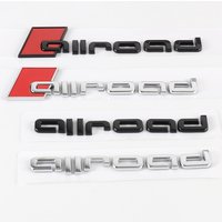 3D ABS Car Allroad Badge Rear Trunk Body Emblem Stickers For Audi TT RS Sline Quattro A4 B8 A3 8P A6 C7 S5 Auto Decoration Decal
