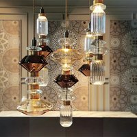 Ballet Pendant Lamp Creative Danish Design Lamp Clear Amber Glass Lampshade Restaurant Lighting Bedroom Bed Side Hanging Light