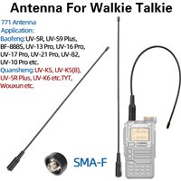 ABBREE AR-771 SMA Female Antenna Dual Band 144/430MHz for Baofeng UV-5R UV-13 21Pro UV-32 Quansheng UV K5 Walkie Talkie NA771