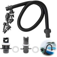 1 Set Air Pump Inflatable Tube Hand Pump Hose 5 Different Nozzle Sizes For Kayak Paddle BoardSups Surfboard Board