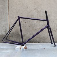 Purple Level Up Tsunami 4130 CRMO Steel Single Speed Fixed Gear Frame Fixie Frame Suitable For 700C Wheel GB005 Cycle Frame
