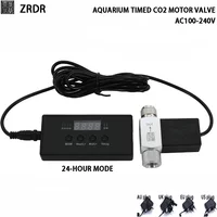 Aquarium CO2 electric valve Digital display Timing Switch fish tank CO2 bubble Counter regulator Generator Control Motor valve
