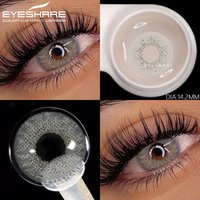 EYESHARE Bunte Kontaktlinsen für Augen, graue Schülerlinse, modische blaue Augenlinsen, grüne Kontakte, braune Linsen, jährlich, 2 Stück/1 Paar