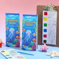 Watercolor Marine Life Coloring Book 12 Sheets With Marine Animals And Plants Designs For Stress Relief Fun Stationery Supply