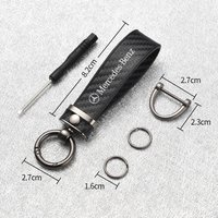 Carbon Leather Car Keychain for Mercedes Benz AMG W222 W204 W205 W203 W211 W212 W213 C200 E300 GLC CLA CLS GLA Auto Accessories