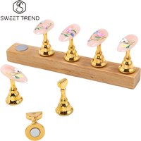 SWEET TREND-5pcs/set Nail Holder Magnetic Nail Practice Stand False Tip Press on Nail For Nail Training/Painting Nail Display