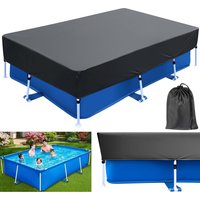 210D Rectangular Pool Cover Swimming Pool Cover for Above Ground Pool Frame Dust Rain Proof Garden Outdoor Square Pools Cover
