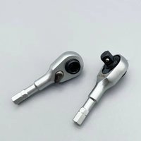 2-in-1 Hex Mini Ratchet Wrench Two-way High Precision Hex Bits Adapters Portable 1/4 Inch Drive Ratchet Adapter