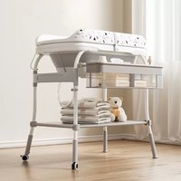 3 in 1 Multiple Foldable Standing Diaper Folding Adjustable Care Changing Table with Bath Tub