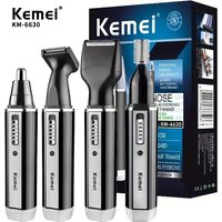 Kemei-6630 Nose Hair Trimmer For Nose Ear Cleaner Rechargeable Nose Trimmer Beard Trimer For Men Shaver Eyebrow Grooming Set