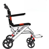 Portable Folding Wheelchair, Travel Wheelchair With Handbrake, Ultra-Light Wheelchair for the Elderly and Children