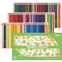Arrtx Artist Grade Colored Pencils 84/126 Colors 5.0mm Extra Thick Soft Lead Core Rich Pigment Smooth Laydown Easy Blending