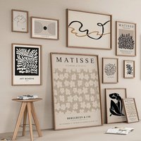 Retro Matisse Coral Picasso Boho Abstract Lines Girl Body Posters Prints Canvas Painting Wall Art Pictures For Living Room Decor