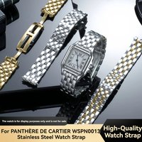 For Cartier Panther Series WSPN0006 WSPN0007 WSPN0019 Stainless Steel Watch Band Women's Watch Strap 12mm 15mm 18mm Bracelet