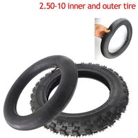 AliExpress NONE 2.50-10 Inner tube outer tyre for front or rear tires 10 inch tires 10 inch motocross motocross pit bike tire
