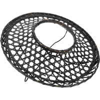 Black Bamboo Woven Hat Photobooth Props Japanese Style Party Accessory Adult Rice Hat Festive Supplies Performance Hat Cosplay