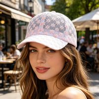Summer Women Lace Hat Baseball Cap Breathable Mesh Snapback Hat Hip Hop Fashion Female Caps Adjustable